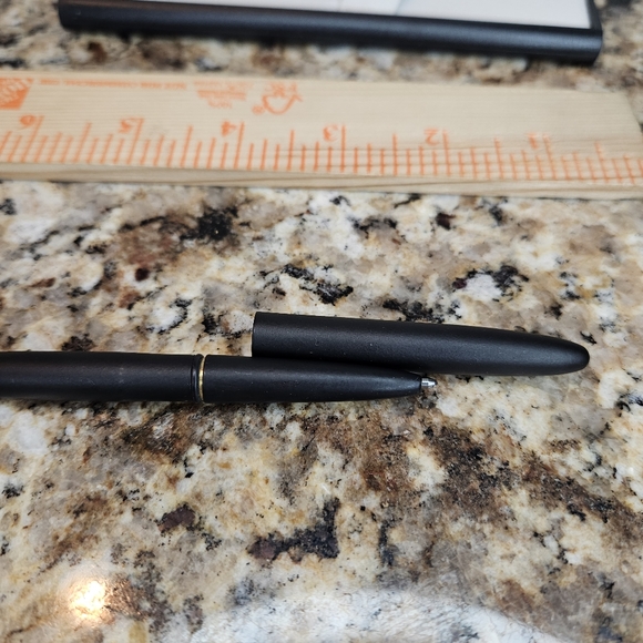 Eversharp Astronaut Style Space Bullet Pocket Pen Matte Black Vintage w/Case - Picture 7 of 16